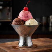 Weighted Base Metal Dessert Cup Polished Footed Dessert Cup Shatterproof Dishware Long-Lasting for Caterers