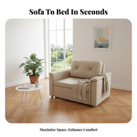 DoubleUse Pull-extendable Sofa Bed Two-Person Pull-extendable Loveseat Bed Space-Saving transformable Couch Advanced Fabric Fabric for Apartment Residents, Students, Young Adults, Small Spaces, Home Office