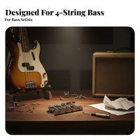 4-String Bass Bridge Easy to Install 4 String Bass Bridge Musical Instrument Accessory Shiny Finish Rustproof for Luthiers