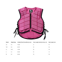 Shock Absorption Padded Equestrian Body Protector Shock Reduction Horse Riding Safety Vest Easy Zipper-Front Horse Riding Body Protector Lightweight for Equestrians, Adults, Kids