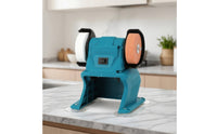 Compact Benchtop Grinder Stable Bench Grinder with Wrench Portable Sharpening Machine Non-Slip for DIYers, Hobbyists, Home Workshop, Garage