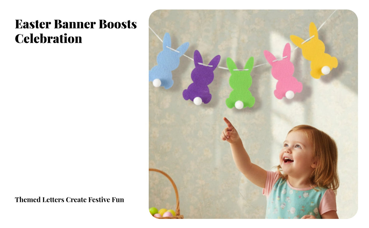 Easter Bunny Banner Festive Design Reusable for Teachers, Families, Mantelpiece, Classroom