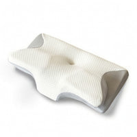 Ergonomic Neck Contour Pillow Contoured Pillow with Memory Foam Supportive Textured Knit for Sleeping