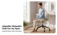Adjustable Height Lowsupport rotate Stool Minimalist Design Armless Pedestal Chair multipurpose Use Seating Furniture Ergonomic rearrest for Makeup fans, Home Workers, Vanity Area, Living Room, Kitchen Counter, Entryway