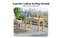 Solid Wood Construction Square Accent Table with Shelf Space-Saving Design 2-Tier Square Stand Small Footprint Nightstand Accessible Storage for Apartment Dwellers, Homeowners, Students, Living Room, Balcony, Bedroom, Office