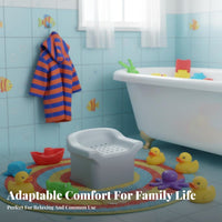 Waterproof Backless Shower Seat Non-Slip Bathing Chair Lightweight Bathroom Safety Equipment High Load Capacity for Women, Disabled Individuals, Post-Surgery Patients, Bathtub, Home