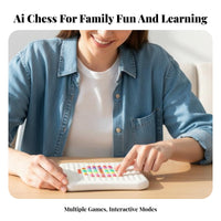 Single or Two Player Modes Smart Multi-Game Board Portable Design AI Gomoku Board Solo Play Mode for Adults, Beginners, Travel