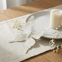 Beaded Lace Winged Creature Ornament Translucent Lace Winged Creature Ornament