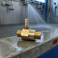 Brass Injector Nozzle with Barbed Outlet Threaded Foam Injector Compact Foam Nozzle for Pressure Washer, Car Wash