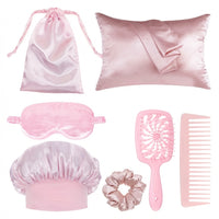 Massage Comb and Sleep Accessories, 7 Piece Set with Light Blocking for Nighttime Routine for Sensitive Sleepers