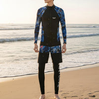 Family Matching Swimsuit Quick Dry Long Sleeve Zip up Surf Shirt Sun Protection Long Sleeve Swimsuit for Kids, Men, Snorkeling, Surfing, Diving