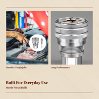 Socket Wrench Sleeve Automatic Size Adjustment Drill Attachment Multifunctional Anti-Slip for Mechanics, Handymen, Home Workshop