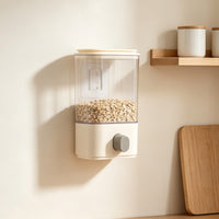 Easy Dispensing Wall Mounted Grain Dispenser Space-Saving Grain Dispenser Compact Storage Container for Kitchen