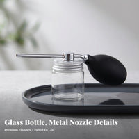 Hair Fiber Applicator Bottle Screw-on Top Hair Building Fiber Applicator Beauty Tool Transparent Silver