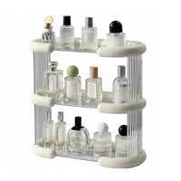 Wavy Tiered Display Shelf Transparent Cosmetic Holder Space-Saving for Bathroom