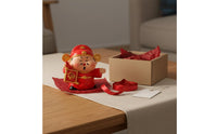 Prosperity Deity Statue Prosperity Symbol Chinese Prosperity Deity Statue Auspicious Design Cai Shen Ornament for Office Desk, Workstation