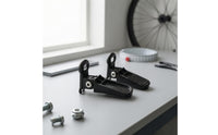 Universal Foot Pegs with Folding Bracket Collapsible Rear Pedals with Foldable Design Space-Saving Rear Bike Footrest Pedals Heavy-Duty for Passengers