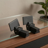 2 Pieces Matte Black Dust Cover Hinge Pivoting Turntable Player Cover Hinge