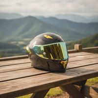 Carbon-Fiber-Pattern Bluetooth Integrated Motorcycle Helmet Communication System Bluetooth Motorcycle Helmet Aerodynamic Tinted for Riders, Commuters, Touring, Commuting