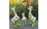 3 Pieces Duck Garden Statue Whimsical Garden Waterfowl Decor Cute Resin Ducks for Gardeners, Collectors, Courtyard, Patio, Planters