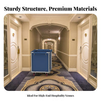 Removable Oxford Bag Stainless Steel Laundry Hamper Cart Large Capacity Hotel Dirty Clothes Collection Cart Rust-Resistant Stainless Steel Rolling Hamper Easy Assembly for Housekeepers, Hospital Personnel, Janitors, Hotels, Nursing Home, Dormitory
