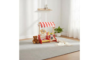 wooden burger shop Playset  Realistic Pretend Sandwich Stand Educational Pretend Play Food Accessories for Kids