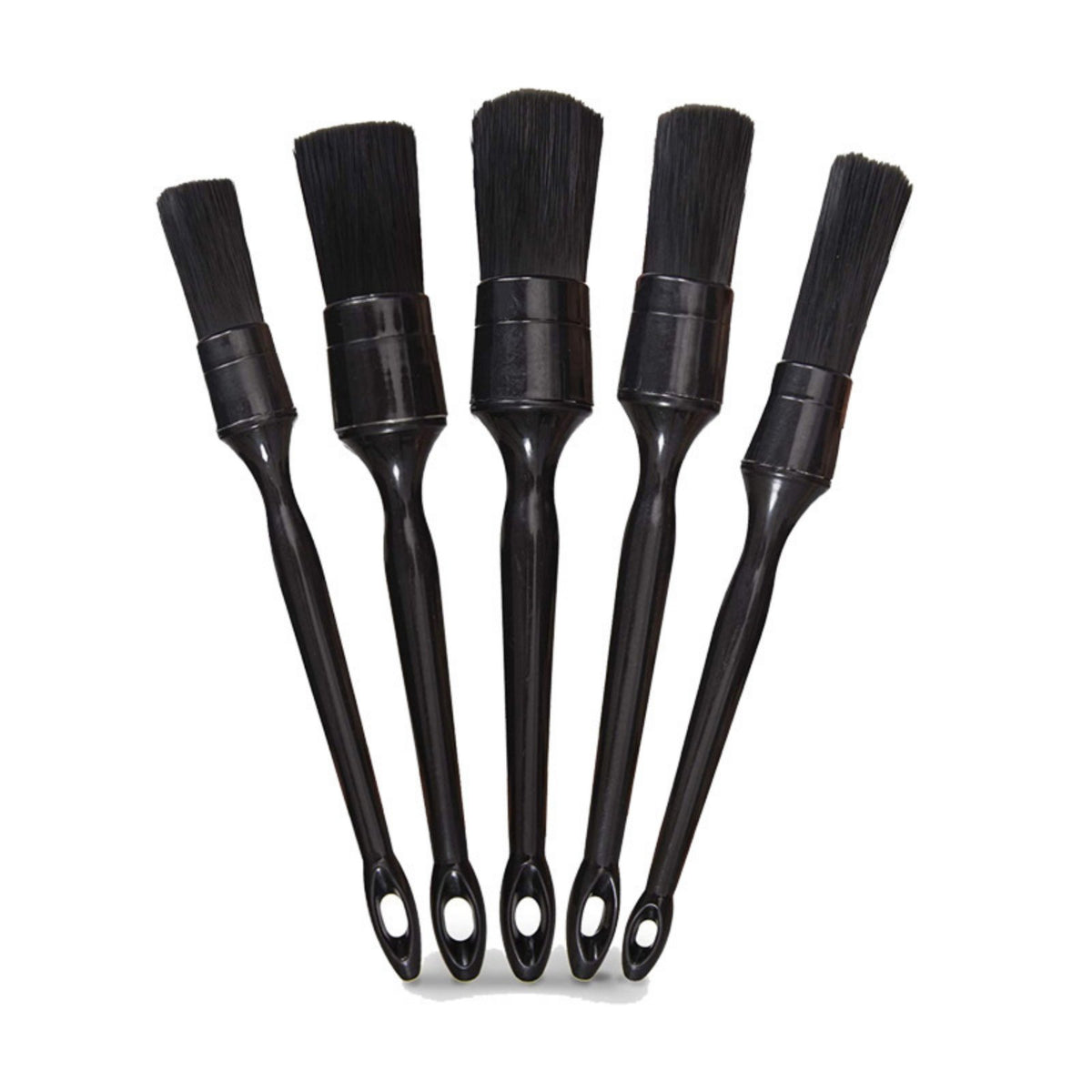 5 Pieces Multi-Size Brushes Tire Detailing Brush Wet and Dry Use Wheel Brush Set Easy to Clean Car Detailing Kit Sturdy Handle for Garage