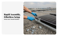 Aluminum Alloy Solar Panel Clamp Adjustable Panel Edge Clamp Serrated Silver Metal Finish