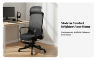 Ergonomic Design Reclining Desk Chair with Footrest 360-Degree pivot Reclining Chair with Footrest Breathable Mesh spine Computer Seat Adjustable Support for Remote Workers, Students, video game enthusiasts, brief rest, Study Room, Studying, Bedroom