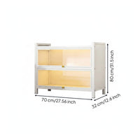 Glass Door Display Cabinet Sturdy Steel Frame Collectible Display Cabinet