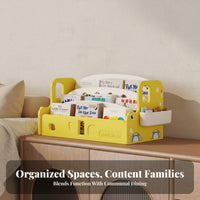 Themed Floor Organizer Rounded Edges Car-Shaped Book Organizer Tiered