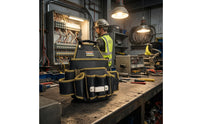 Long-Lasting Tool Pouch with Hanging Buckle Multi-Pocket Waist Tool Pouch Wear-Resistant Ergonomic for Construction Sites