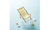 Dollhouse Beach Chair Striped Miniature Lounge Chair Reclined for Scene Setups