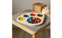 Wooden Color Sorting Tray Early Education Child-Centered Sorting Toy Fine Motor Skill Development Wooden Learning Board for Preschoolers, Kindergarten