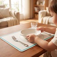 Training Placemat with Guide Markings Self-Care Place Setting Placemat Easy-Reading Tableware for Home Practice