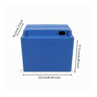 Secure Battery Box with Strap Rigid Battery Box Hard-Shell Enclosure Heavy-Duty for Builders