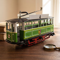 Hand-Cranked Trams Vintage-Style Tinplate Trams Decorative Streetcars for Shop Interior