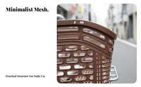 Large Capacity Rear Bike Basket Rust-Resistant Plastic Cycle Basket Easy Installation for Commuting