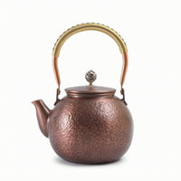 Hammered Copper Teapot Artisanal Copper Teapot Decorative for Collectors