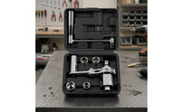 Manual Spare Tire Tool Kit with Carrying Case High-Strength Tire Lug Nut Wrench Heat Treated Wheel Lug Wrench Forged for Roadside Emergency