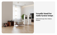 Vibration Damping Feet High-Fidelity Equipment Stand Heavy Duty Construction High-Fidelity Equipment Stand Multi-Layer Design Stainless Steel Audio Stand Stable and Long-Lasting for Audiophiles, Home Theater, Listening Room