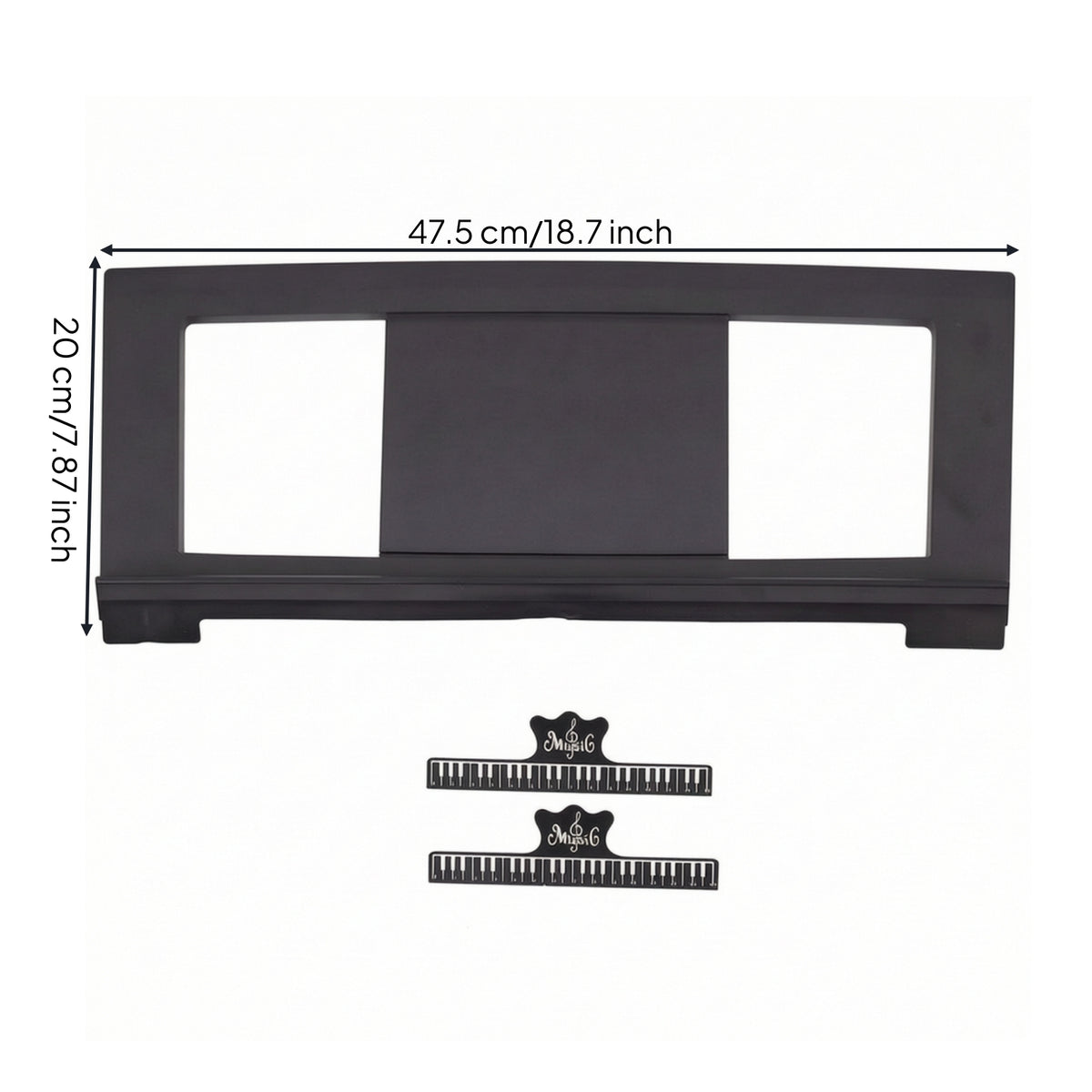 Keyboard Sheet Music Stand Black Sheet Music Stand with Clips Lightweight Slim for Students, Classroom