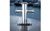 Single Cross Bitt Bollard Sturdy Cross Bitt Bollard Cleat for Boat Owners, Dock Builders, Boats, Marinas