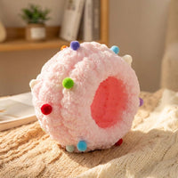 Ear-Shaped Soft Cotton Parakeet Nest, Warm Bird Nest with Hanging Loop for Winter