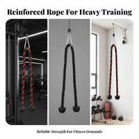 Molded Grips Cable Pull down Rope 70 Cm Cable Attachment Rope Braided Fitness Accessory Thick