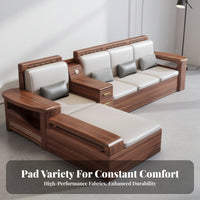 Sofa with Storage Drawers All-Season Use versatile Sofa with Loveseat and Storage Ottoman Space-Saving Design Living Room Furnishing for Families, Condo