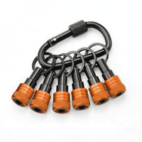 Hex Bit Holder Keychain Quick-Release Hex Bit Holder with Carabiner Keychain Compact Everyday Carry for Handymen