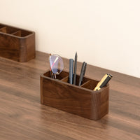 Solid Wood Simple Pen Holder Organizer for Office and Home Desk
