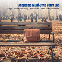 Vegetable Tanned Leather Satchel Backpack, Vintage Style, Multi-Carry, Unisex, Casual Travel Bag