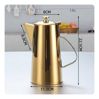 Thickened Stainless Steel Water Pitcher Rust Resistant Stainless Steel Pitcher Sturdy Metal Water Jug Cooling for Hotel